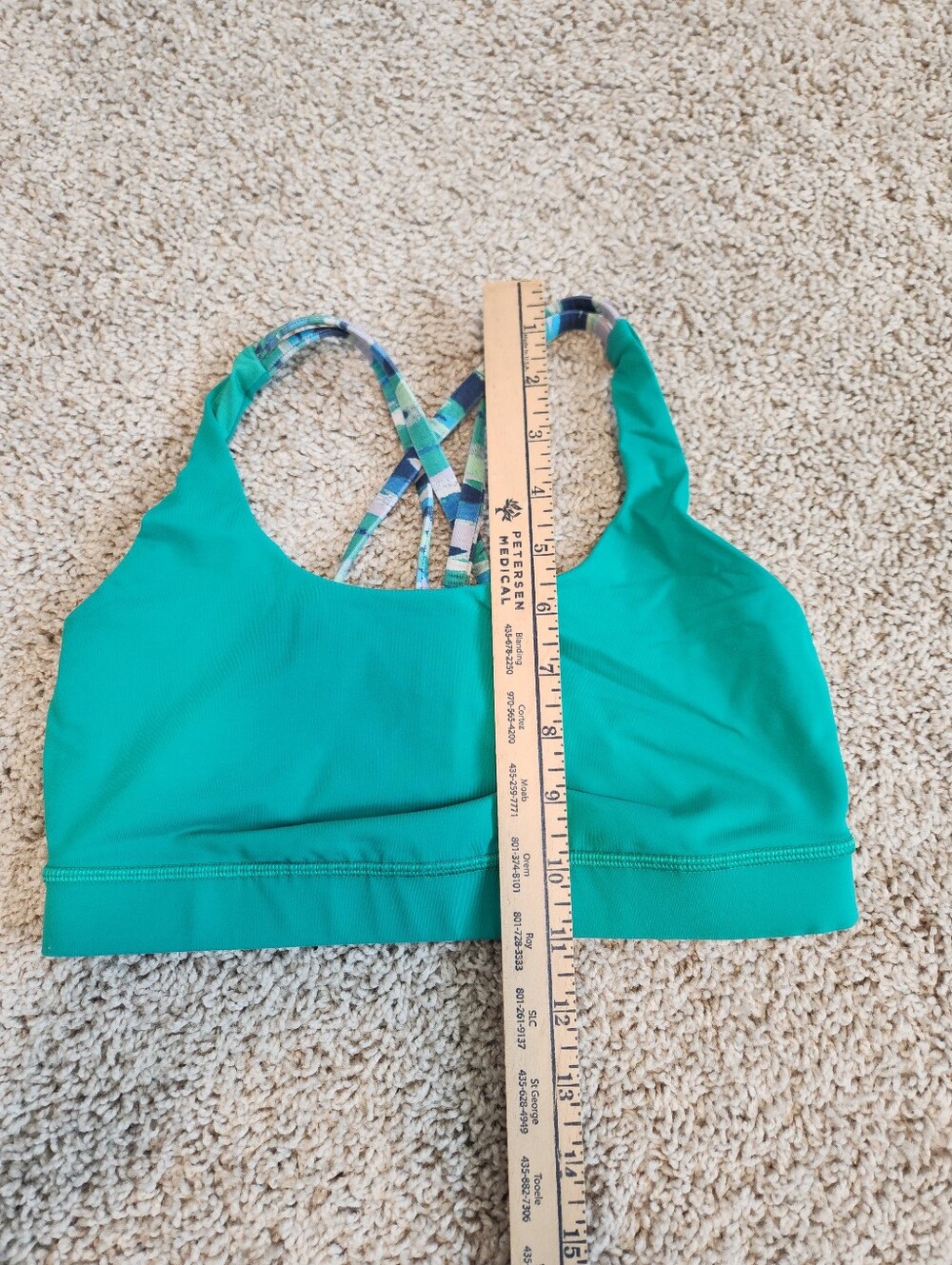 Lululemon Energy Bra Jungle/Seven Wonders Multi Size 6 - Picture 8 of 8
